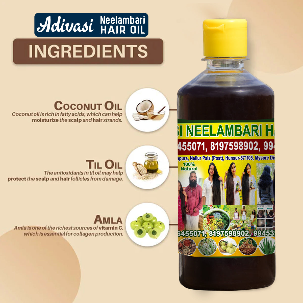 Adivasi Neelambari Herbal Hair Oil