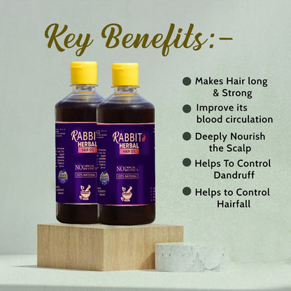 Rabbit Herbal Hair Oil – 100% Stronger, Healthier Growth